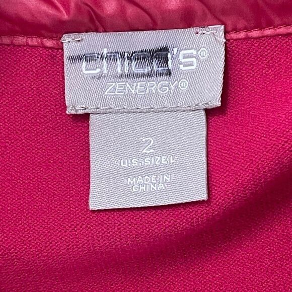 Chico’s Zenergy size L Becca fabric mix jacket in Berry - Picture 7 of 11